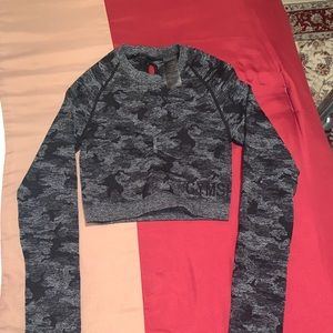 Gymshark Camo Seamless Cropped Long Sleeve
